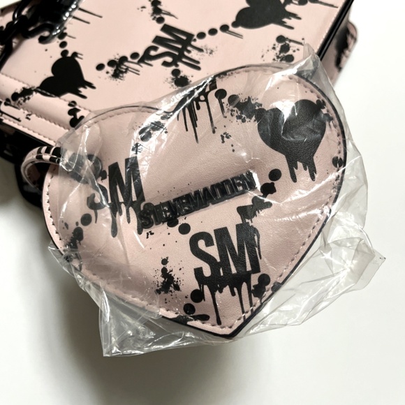 NWT STEVE MADDEN Graffiti Heart Satchel Crossbody + Pouch – Dual Compartment - Picture 5 of 10
